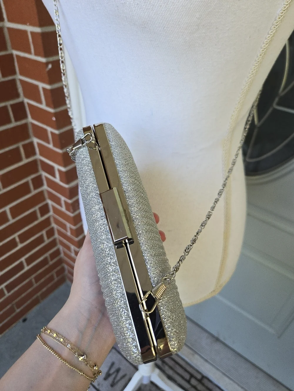 Camilla La Vie Silver Crossbody Clutch